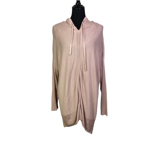 Stitchdrop Womens Pullover Tunic‎ Hoodie Pink Long Sleeve Drawstring L New - Picture 1 of 7